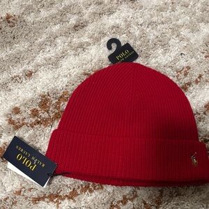 Polo by Ralph Lauren Classic Red Knit Hat